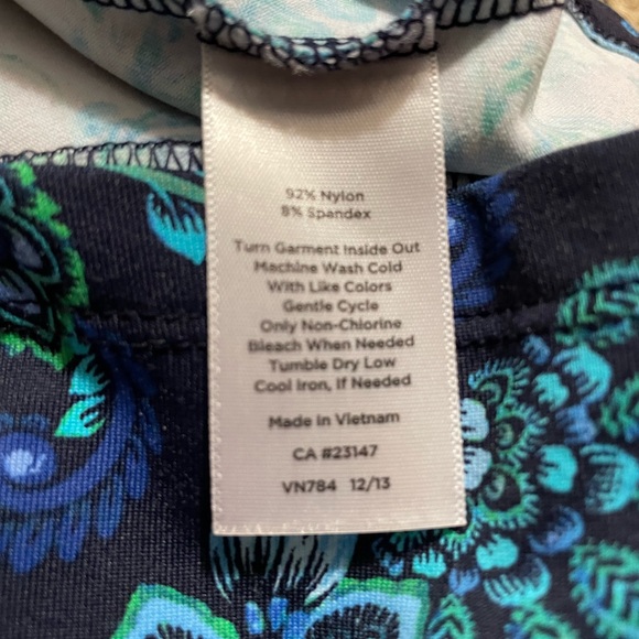EUC Talbots Green & Blue gorgeous floral design dress. - Picture 5 of 5